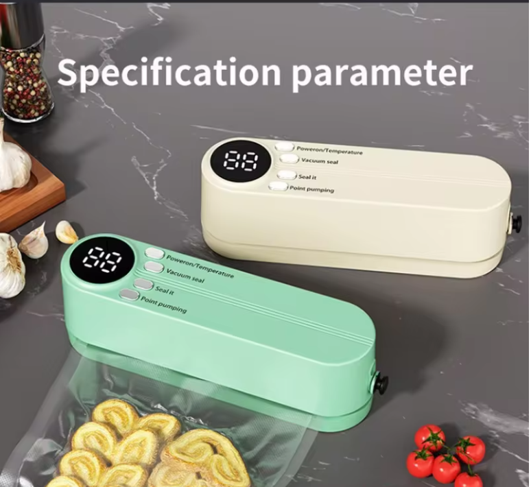 Mini cordless vacuum food sealer