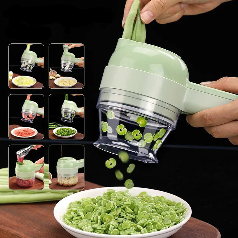 Electric vegetable cutter 4 in 1