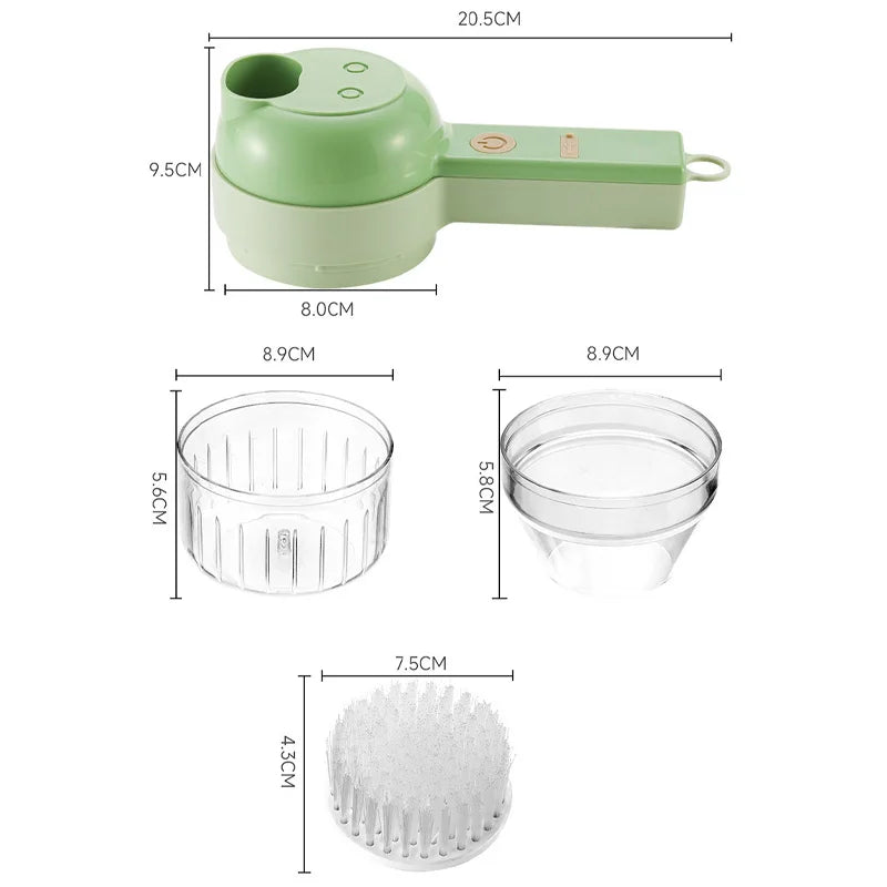 Electric vegetable cutter 4 in 1
