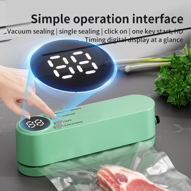 Mini cordless vacuum food sealer
