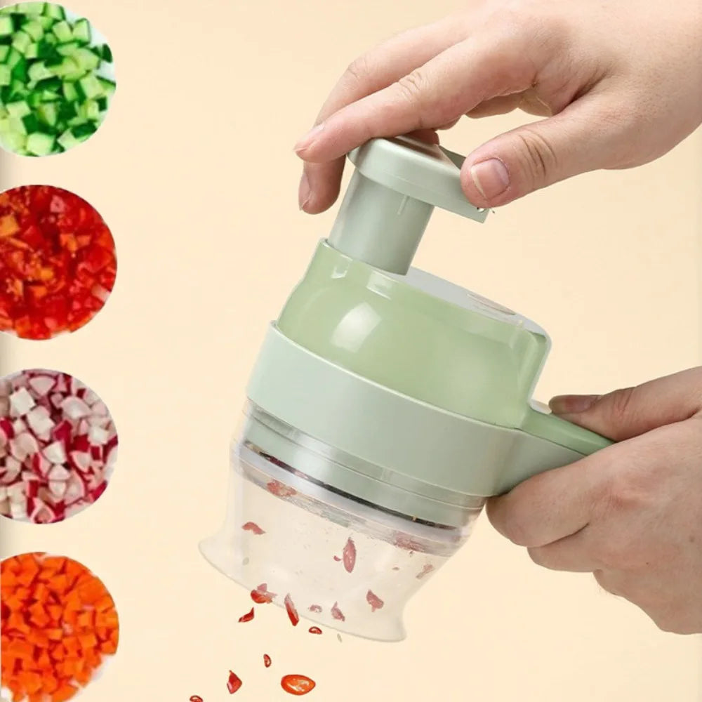 Electric vegetable cutter 4 in 1