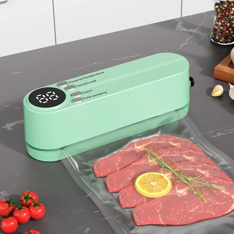 Mini cordless vacuum food sealer